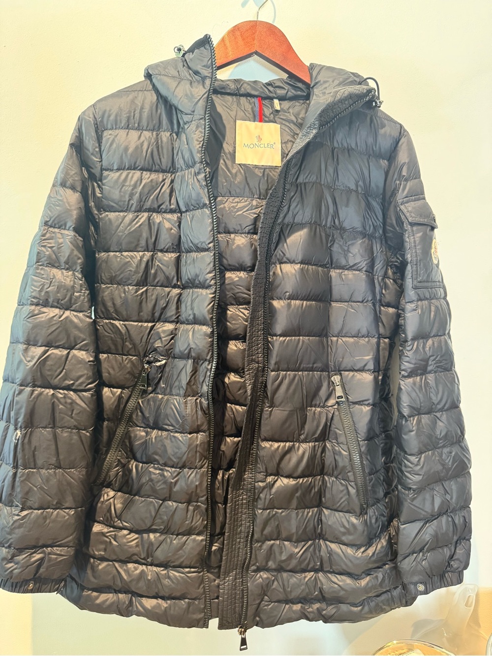 Moncler Women’s Light Puffer Black Jacket size 6